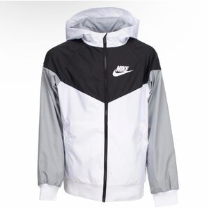 Kids Nike Black and Gray Windbreaker Jacket size Medium